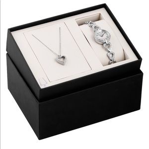 Bulova Women’s Crystal Silver Stainless- Steel Watch Set